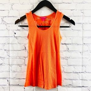 Prestige orange lace tank